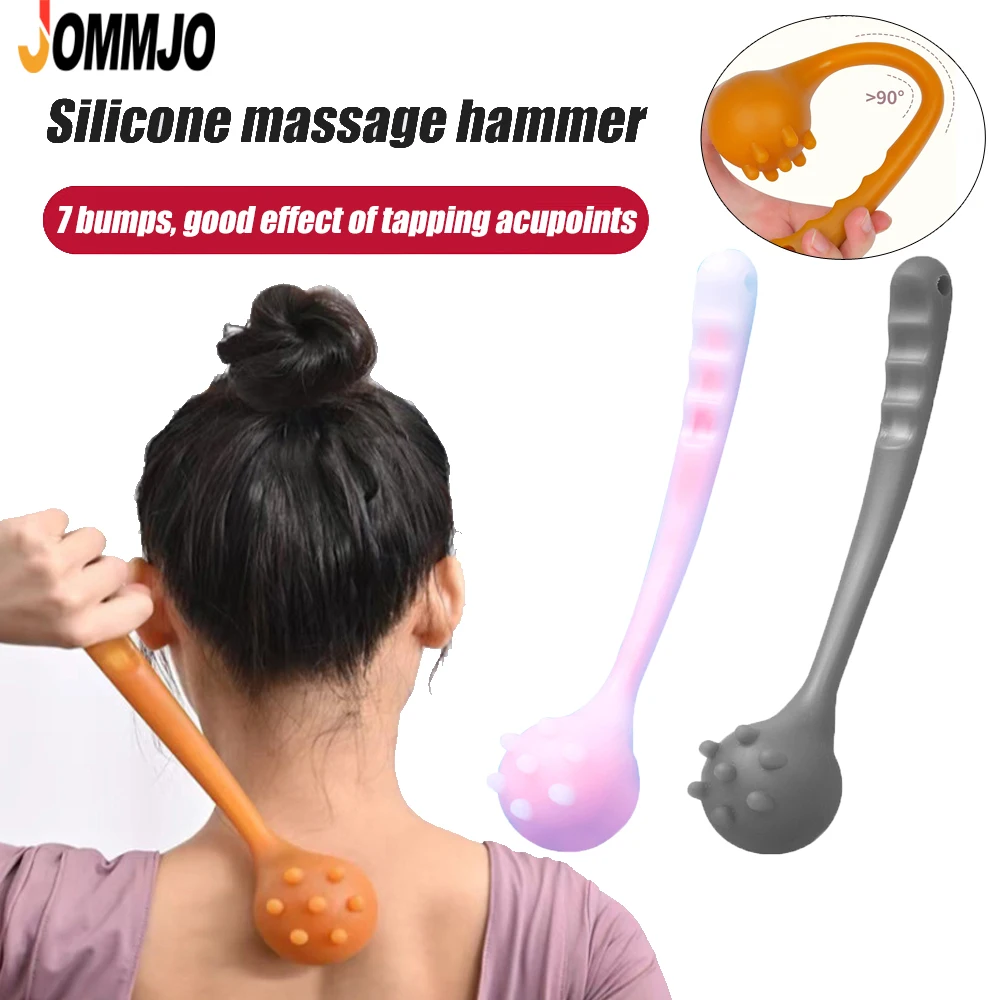 

JOMMJO Manual Massage Hammer for Shoulder Soreness Relief,Handheld Silicone Hammer for Whole Body Legs Arms Back in Home Office