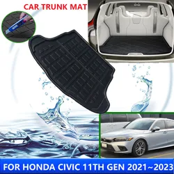 For Honda Civic 2022 FE Sedan 11th Gen 2023 Car Rear Trunk Liner Cargo Mat Anti-Dirty Pad Floor Tray Auto Accessories Material