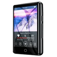 Reproductor de MP3 de 64 GB + 4 GB Bluetooth 5.0 con pantalla completamente táctil de 2,5 pulgadas compatible con hasta 128 GB (negro)