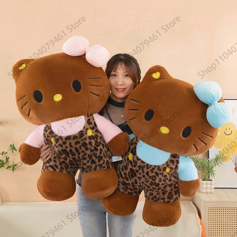 

Плюшевая игрушка Sanrio Kawaii Hello Kitty 80 см, мягкая кукла для взрослых и детей, подарок на день рождения, аниме-подушка, тематическая комфортная игрушка-обнимашка