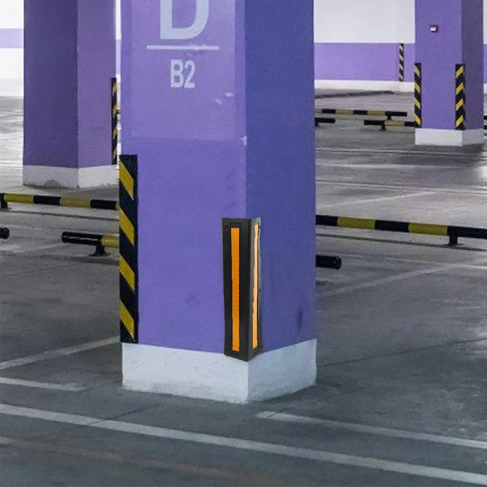 

Rubber Corner Guards Reflective Parking Garage Wall Protector Impact Absorption Car Protection Heavy Duty Stopper Block Shield