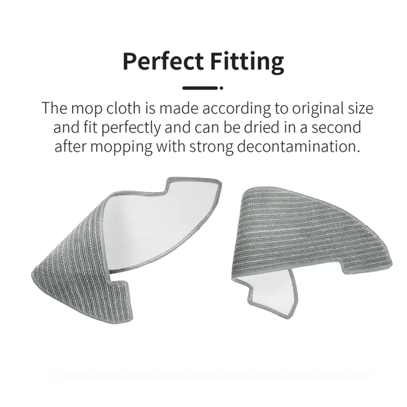 A24P 20 PCS หลักแปรงด้านข้าง HEPA FILTER Mop Pad สีดํา-สีเทาและสีขาวเปลี่ยนสําหรับ Vactidy Nimble T7 t8 หุ่นยนต์สูญญากาศ