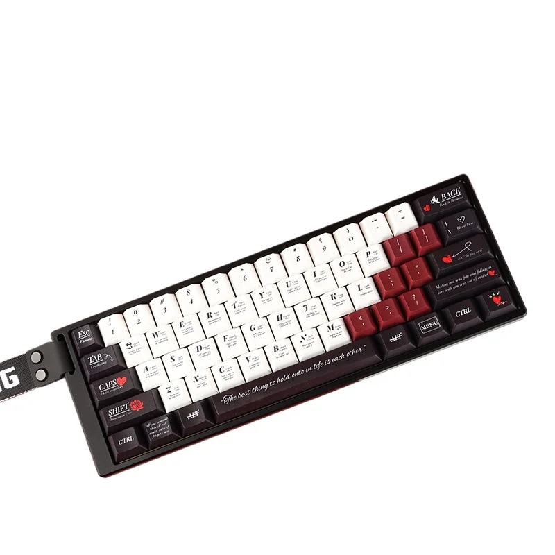 

Suitable for WOOTING60he/he + anti-color transparent purple transparent snow woman comic pbt60 with column keycaps collection