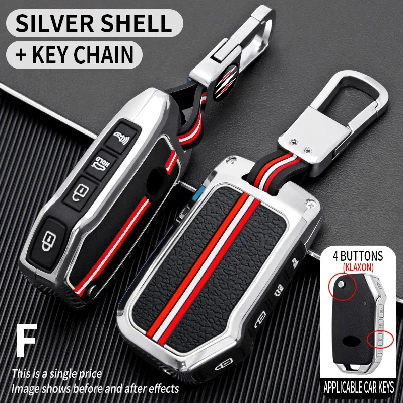 

3 4 Botton Metal Car Key Cover Fob Case Shell for KIA Sportage R Stinger GT Sorento Ceed CD Cerato Forte SELTOS 2019 Accessories