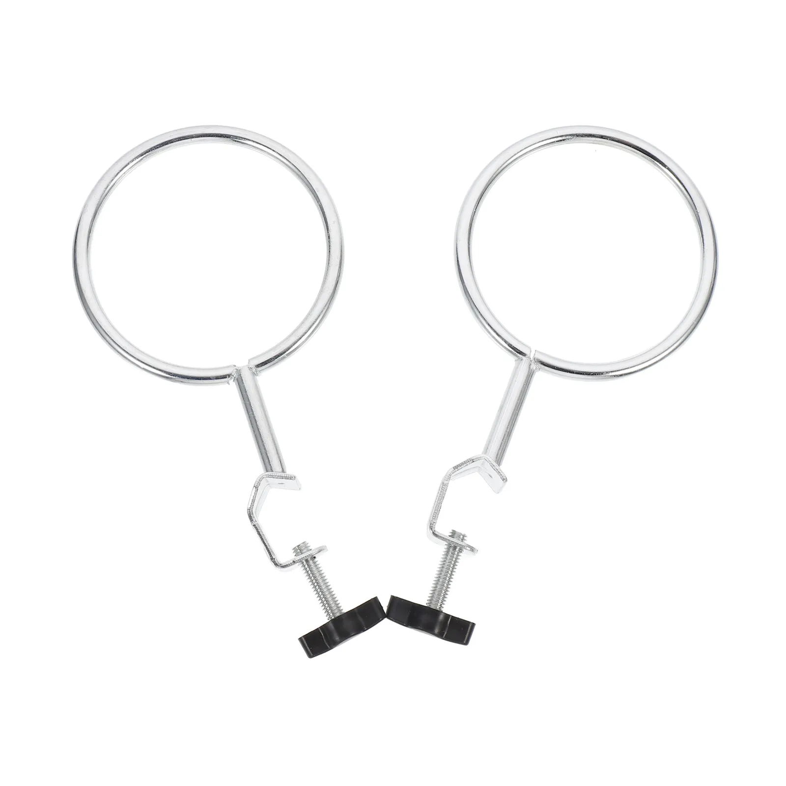 2Pcs Laboratory Support Retort Rings Iron Rings for Chemical Reactions Filtration Experiments Education Closed Extension Ring