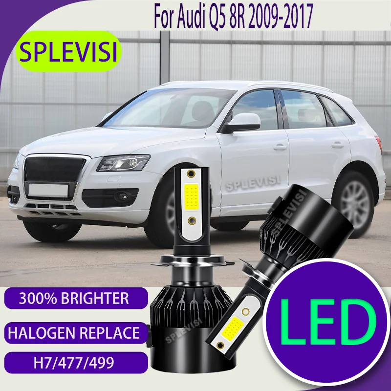 

H7/477/499 LED High Low Beam Bulb Fan Cooled Advanced Cooling System For Audi Q5 8R 2009 2010 2011 2012 2013 2014 2015 2016 2017