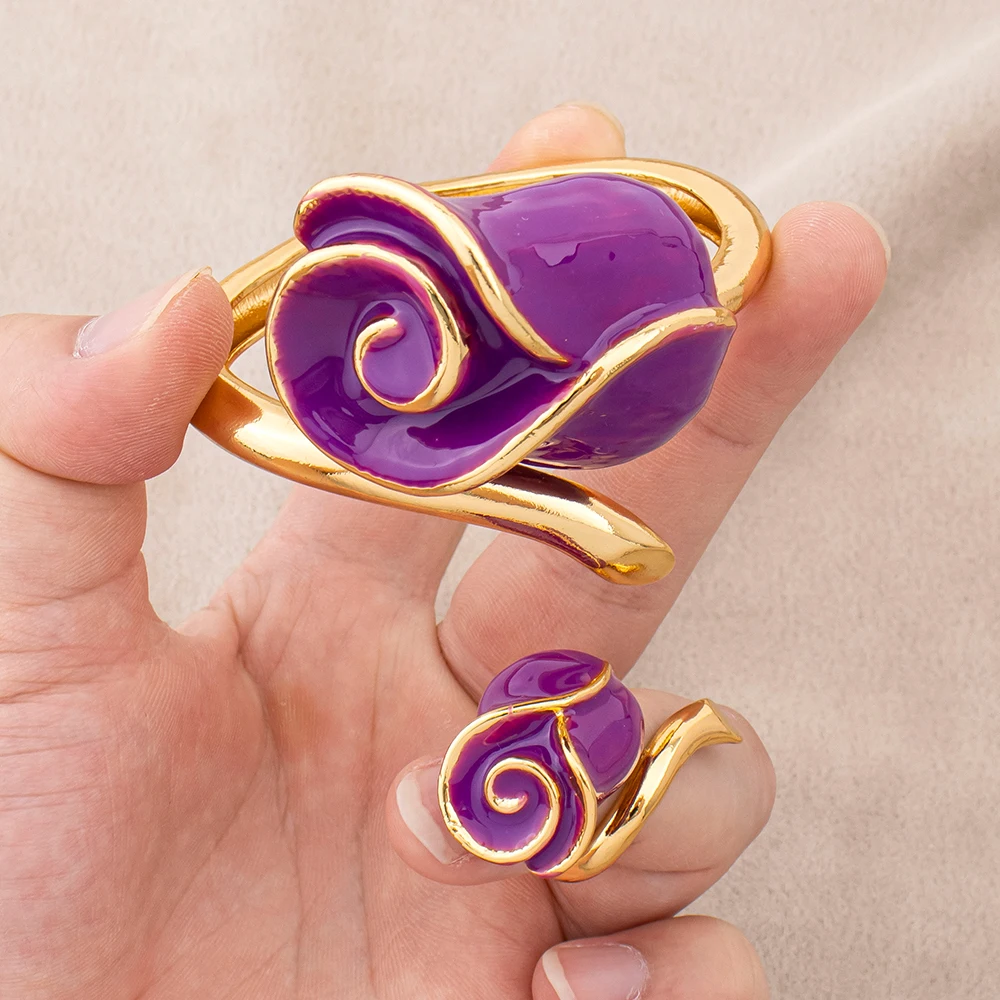Image of Armbänder Damen Trend 2026 Marken-Schmuck Luxus-Qualität Schmuckset Blumen-Armband und Ring Hypoallergen und Wasserfest Geschenke