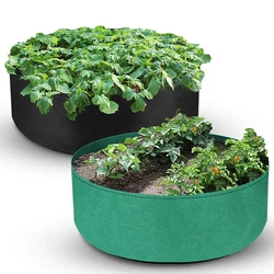 10/50/galões tecido jardim cama elevada redonda recipiente de plantio crescer sacos vaso de tecido para plantas berçário pote de plantas vasos de plantas