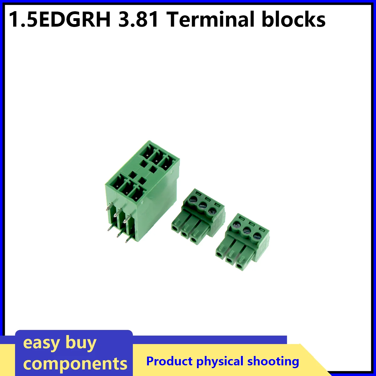 KF15EDGRH-3.81mm Double-layer and Two-row Plug-in Terminal PCB Soldering Plate Phoenix Male and Female Headstock
