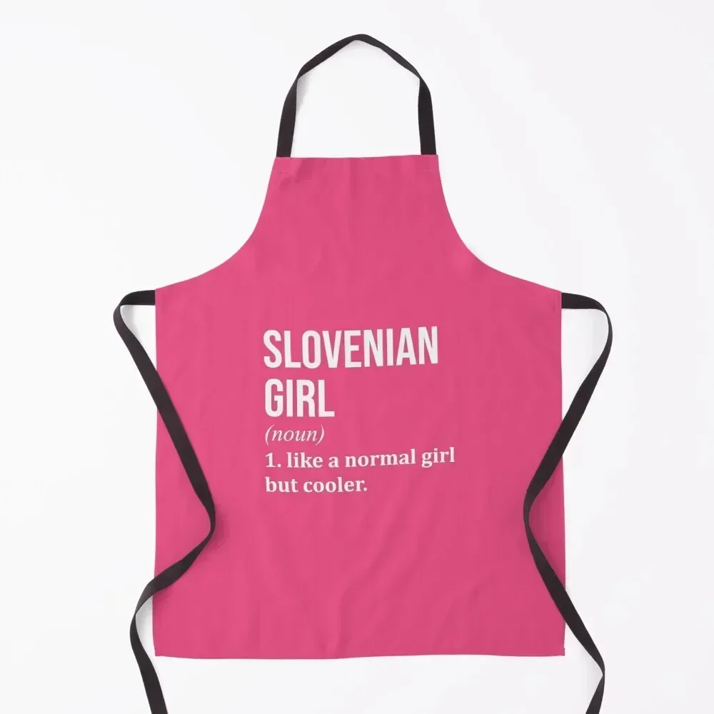 

Slovenian Girl Definition Slovenia for Women Apron Men'ss Restaurant Kitchen Kawaii Accessories Kitchen Man Apron