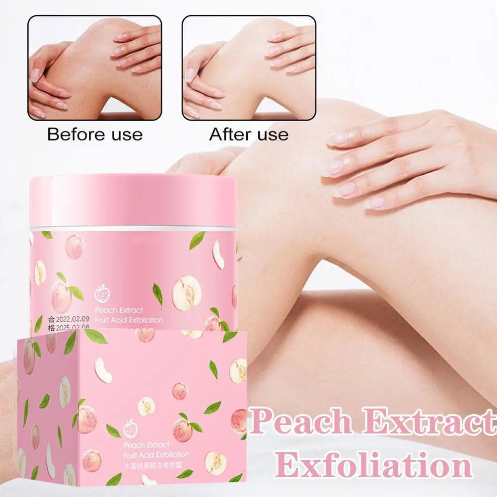 Peach-GIslande exexpectant pour le corps, nettoyage en profondeur de la peau, élimine le blanchiment de la peau jetable, améliore l'hydratation, éclaircit les soins du corps