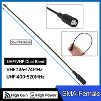 UV-771 Antenna UHF VHF Dual Band High Gain SMA- Female For UV-88 UV-98 PLUS BinTolk BT8000 BT8200 Quansheng TK11 Walkie Talkie