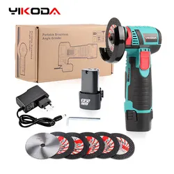 YIKODA Mini 12V Brushless Angle Grinder Cordless Polishing Grinding Machine Diamond Cutting DIY Power Tools