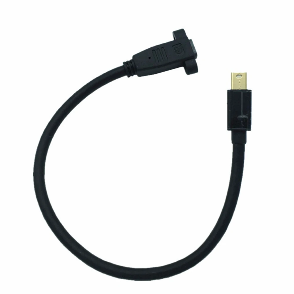 4K Elbow Mini DisplayPort with Ear Extension Computer MiniDP Male to Female Signal Transmission Extension 0.3M
