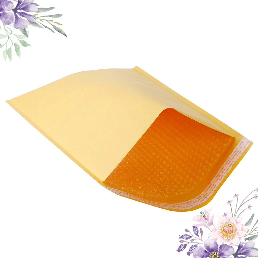 

20 PCS Bubble Bag Source Material Envelope Small Apparel Yellow Shockproof Packaging Waterproof Reinforced