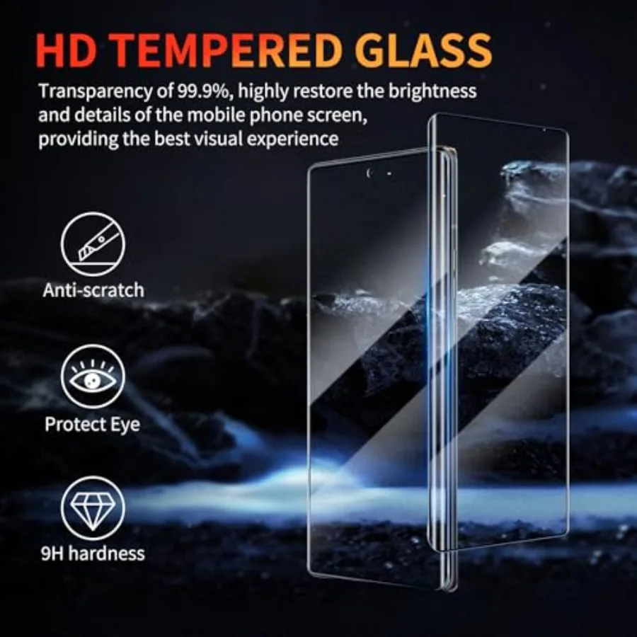 3 عبوات من واقي الشاشة لهاتف Motorola Moto Edge+ Plus 2023 مقاس 6.67 بوصة ثلاثي الأبعاد من الزجاج المقسى المنحني مضاد للخدش 9H Hardn HD Clea