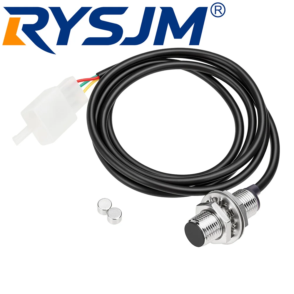 1PCS Universal Motorcycle Speedometer Sensor Cable Digital Odometer Magnetic Replacement Kit with 2 Magnets for Gauge Repair