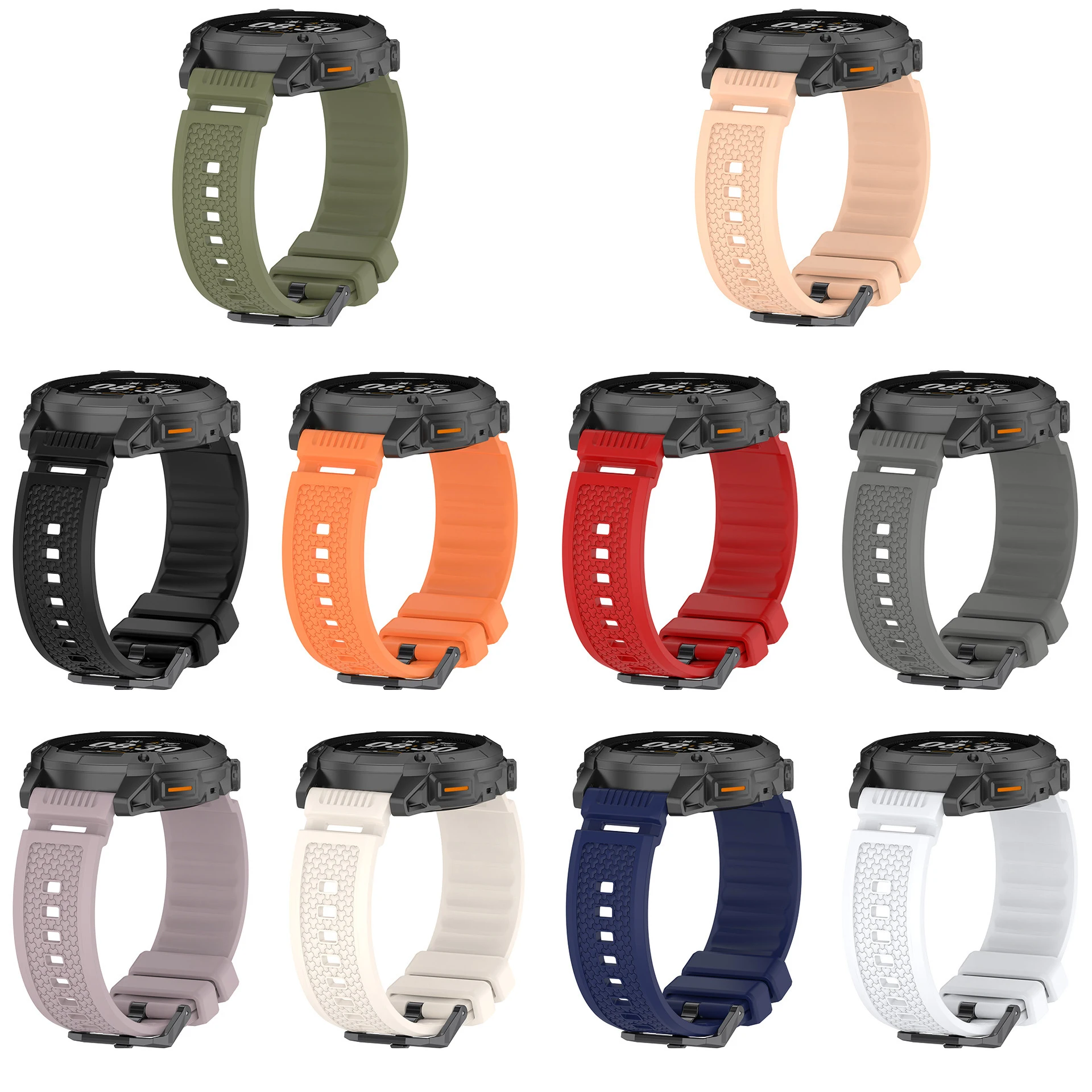 24mm Armor Silicone Strap For COROS APEX 4 46mm COROS NOMAD Garmin Venu X1 Smartwatch Sport Accessories Bracelet Band Adjustable