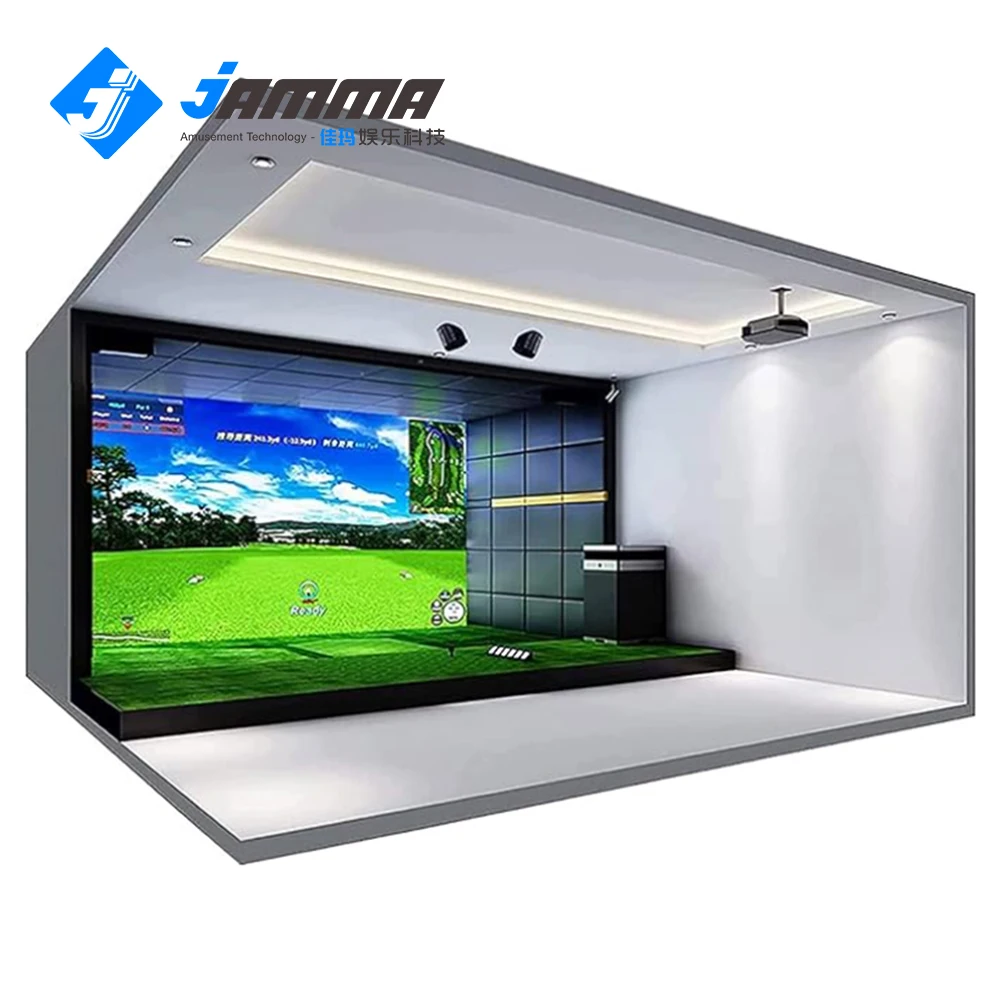 Suitable for indoor entertainment multi-function golf and football sports simulator