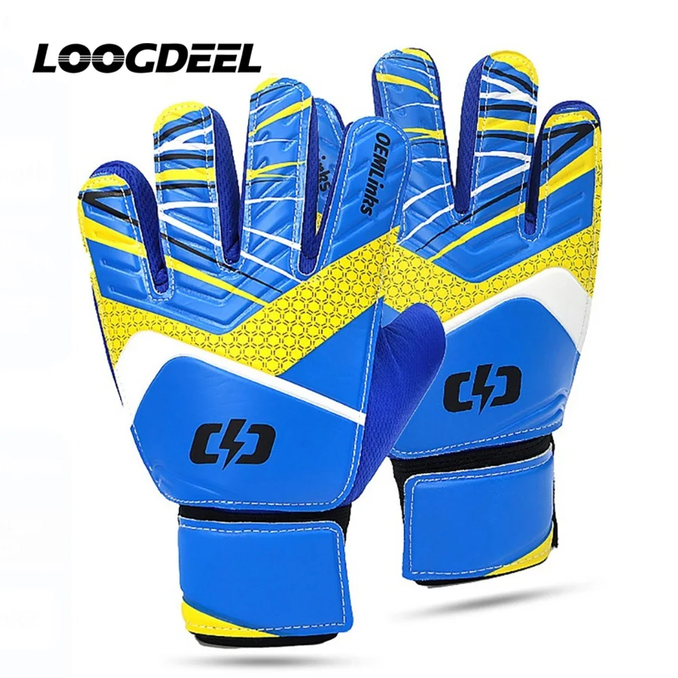 

LOOGDEEL Football Goalkeeper Gloves Adult Child Soccer Training Sports Gloves Thickened Anti-slip Wear-resistant Finger Protect