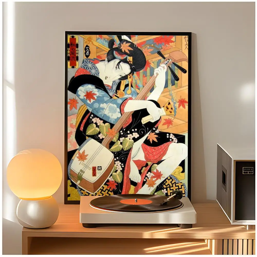 Classic Ukiyo-E Art Courtesan Print Kuniyoshi Utagawa Poster Premium Wall Decor Modern Home Poster Unframed