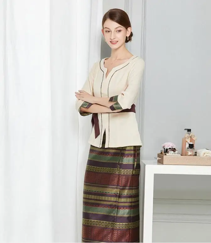 Thai Style New Hotel Work Clothes Spa Suit Women Southeast Asia Beautician Spring Dress