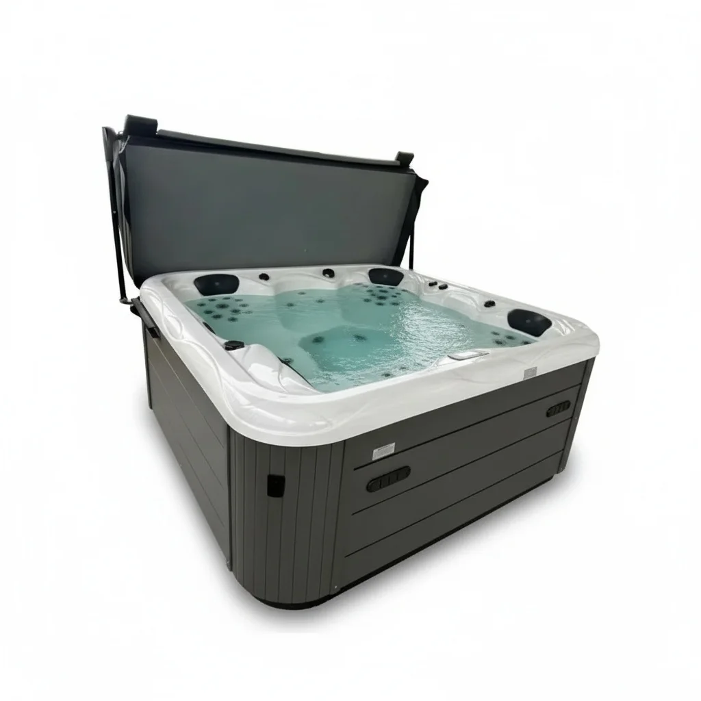 

5 Person Massage Spa Tub, US Acrylic Balboa System Whirlpool, 2 Lounger Deluxe Garden Hot Tub, Outdoor Spa Equipment