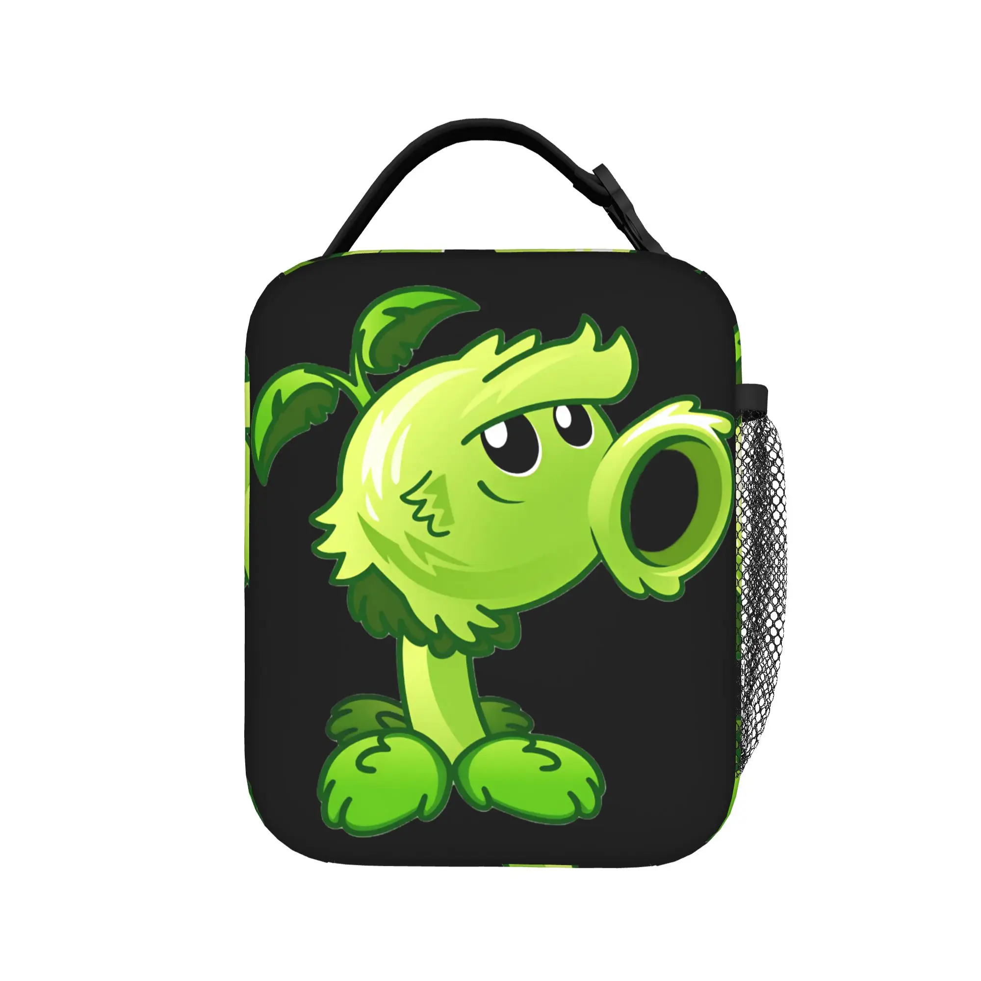 Plants Vs Zombies Primal Peashooter Lunch Bag Lunch Box Office Convenient Thermal Tote Handbags For Women Oxford Cooler Bag