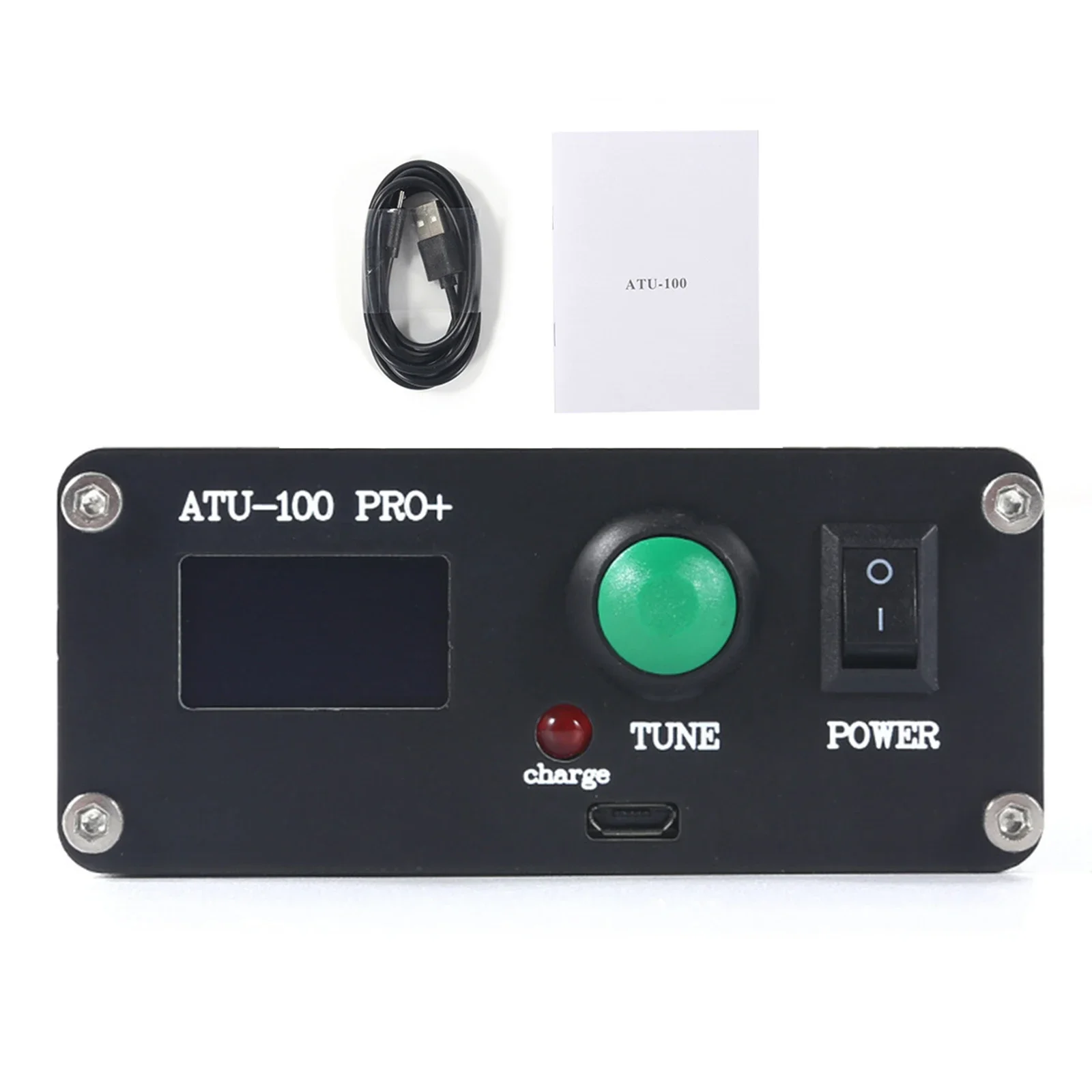 

ATU-100 Pro+ 1.8-55Mhz Automatic Antenna Tuner 10-15VDC 0.96In With USB Cable 1870pF Capacitor Signal Receiving Accessories ﻿