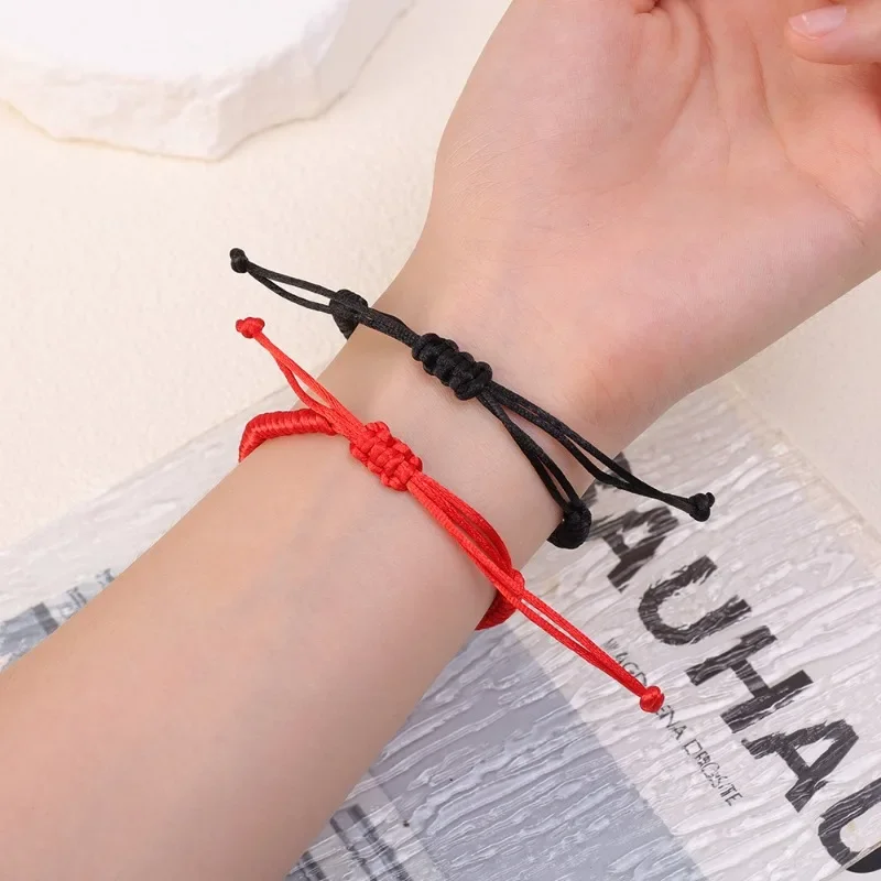 1-10Pcs Tibetan Thread Buddhist Bracelet Bangles Adjustable For Women Handmade Knot Amulet Red Rope Lucky Bracelet Charm Jewelry