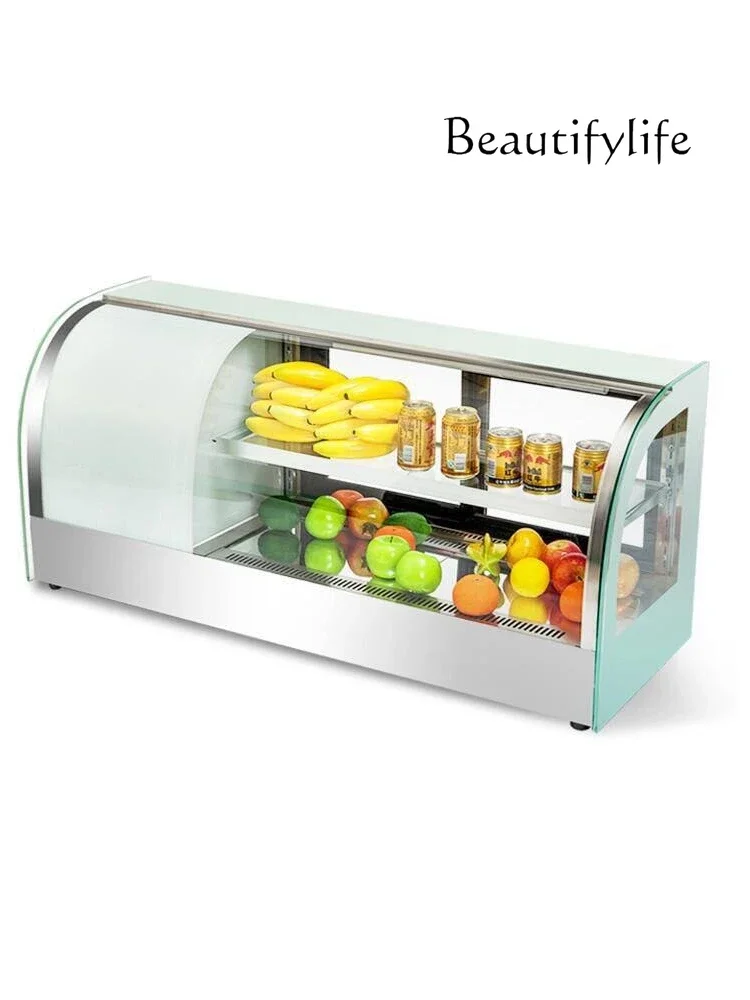 

Small desktop refrigerated cake cabinet Commercial fruit deli fresh-keeping cabinet