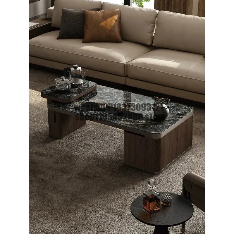 Microcrystalline stone coffee table household automatic kettle integrated living room marble tea table