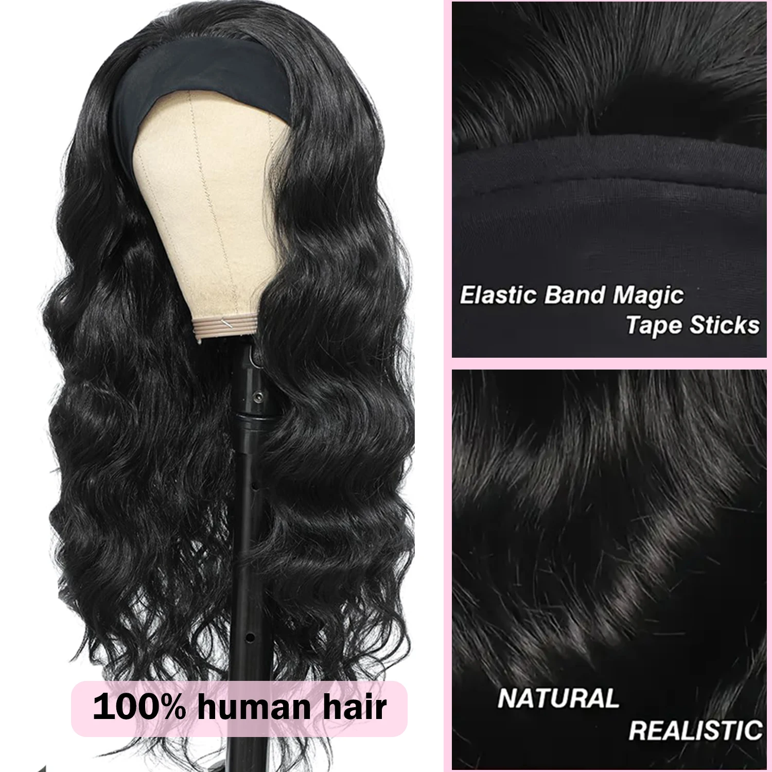 Parrucche Parrucca per capelli Parrucca per capelli umani dell'onda del corpo Colore naturale Parrucche per capelli Remy Brizilian Densità del 180% Parrucche fatte a macchina per le donne