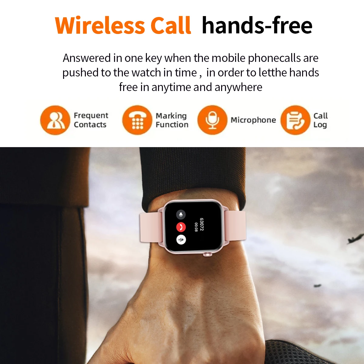 Women's Smartwatch New High-Definition Full-Touch Screen, Wireless Calling And Message Alerts, Multiple Sports Modes
