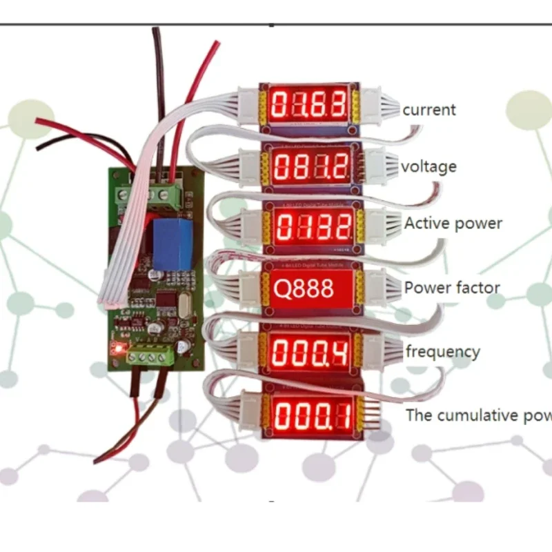 Isolated 220V AC power metering current voltage power acquisition module Sensing transmitter digital display Modbus