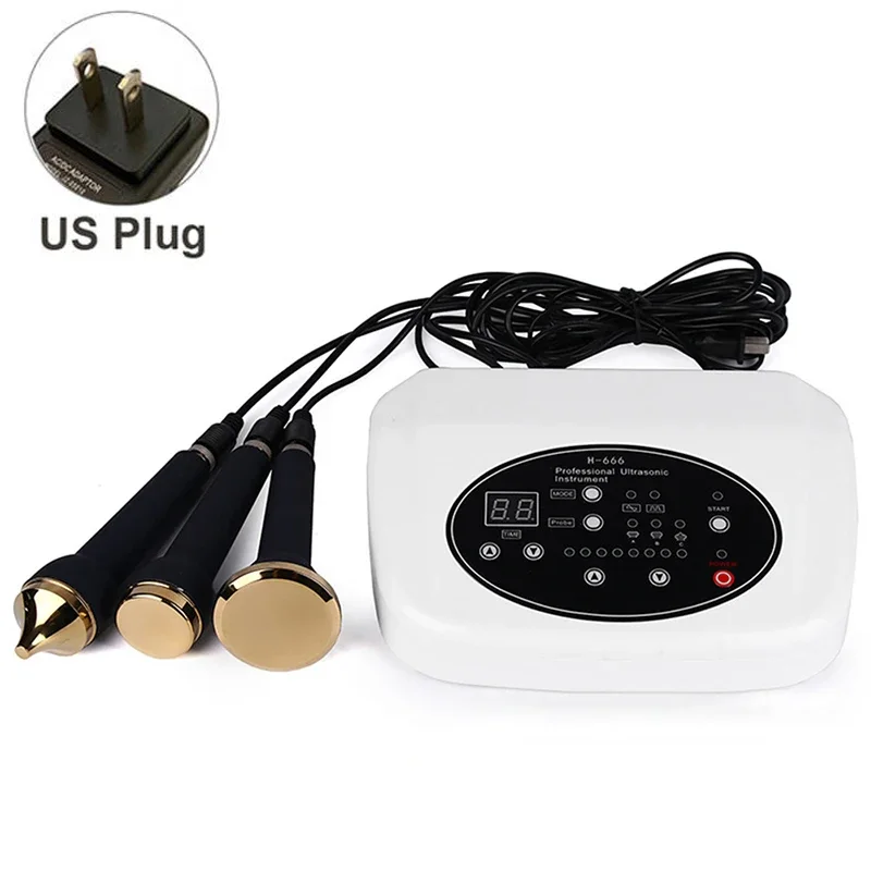 

3 Probes Ultrasound Face Lifting Skin Tightening Body Skin Massager Therapy Deep Cleaning Beauty Machine