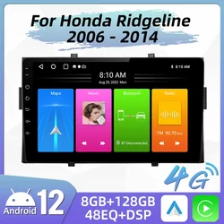 Radio samochodowe dla Honda Ridgeline 2006-2014 2 Din Android Stereo Odtwarzacz multimedialny Nawigacja GPS Carplay Jednostka główna Autoradio 4G