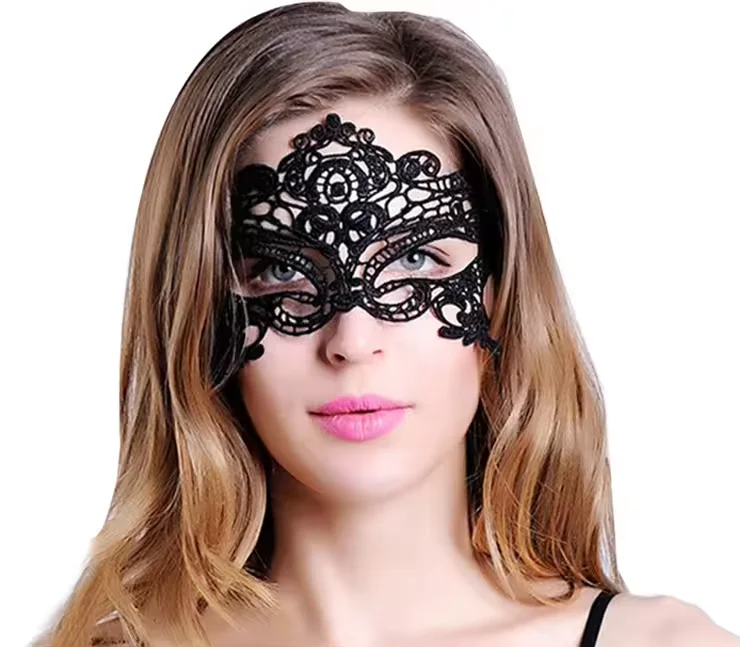 

Black Queen Lace Mask Embroidery Appliques Party Costume Carnival Mask Woman Accessories Wedding Mask Halloween Masquerade Mask
