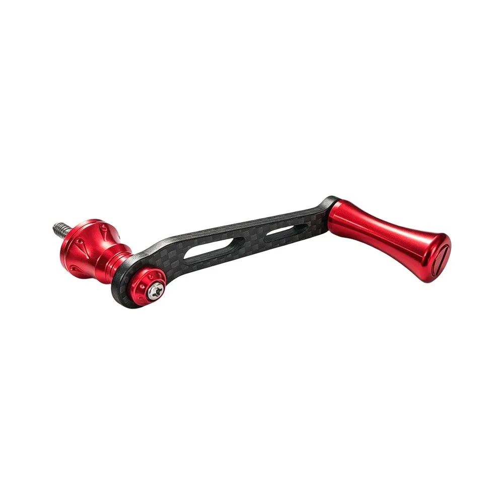 Lightweight Reel Part Red Carbon Fiber Handle High-density Carbon Fiber Anodized Wear-resistant 55mm Wheelbase