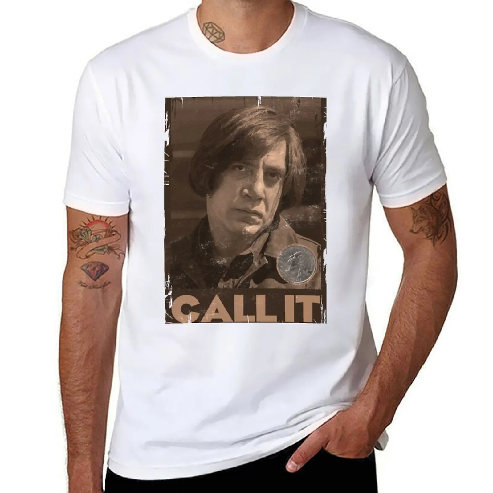 

No Country For Old Men - Anton Chigurh - Javier Bardem - Call It T-Shirt t shirts for man cotton soft T-Shirt