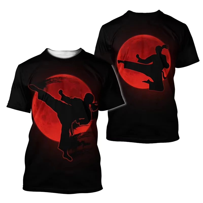 

2025 детская футболка с 3D принтом тхэквондо, летняя повседневная футболка с круглым вырезом и короткими рукавами для мальчиков и девочек, модная одежда