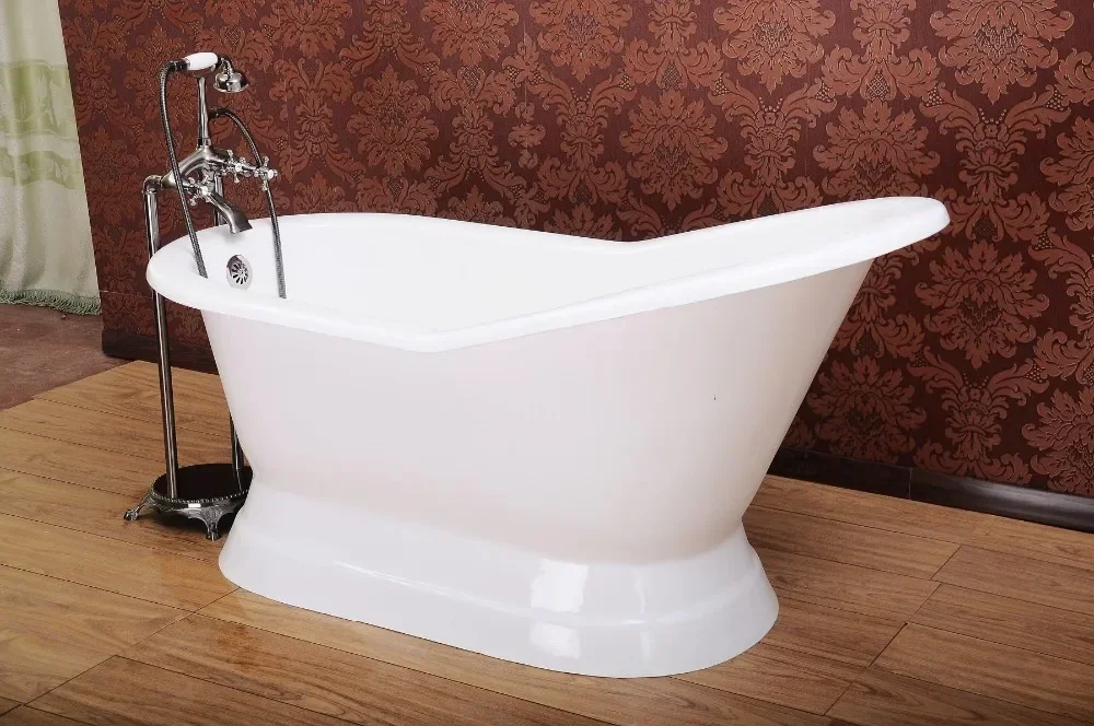 

Hot Sales Adult Portable Bathtub ArmrestPedestal Free Tanding Cast Iron Bath Tub