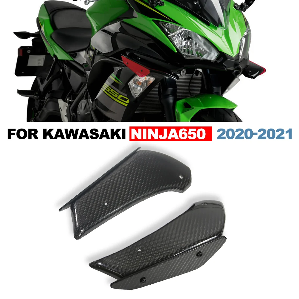 

Motorcycle Front Fixed Winglets For KAWASAKI NINJA650 NINJA 650 2020-2021 Aerodynamic Side Wind Wing Cover Downforce Spoiler Kit
