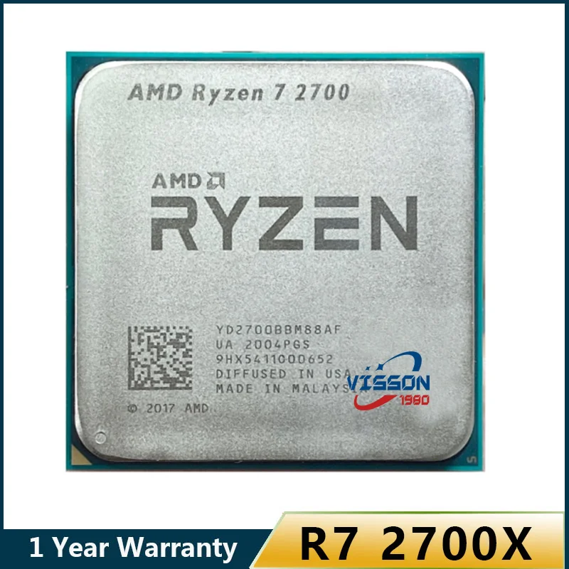 AMD Ryzen 7 2700X R7 2700X 3.7 GHz Eight-Core Sixteen-Thread 16M 105W CPU Processor YD270XBGM88AF Socket AM4