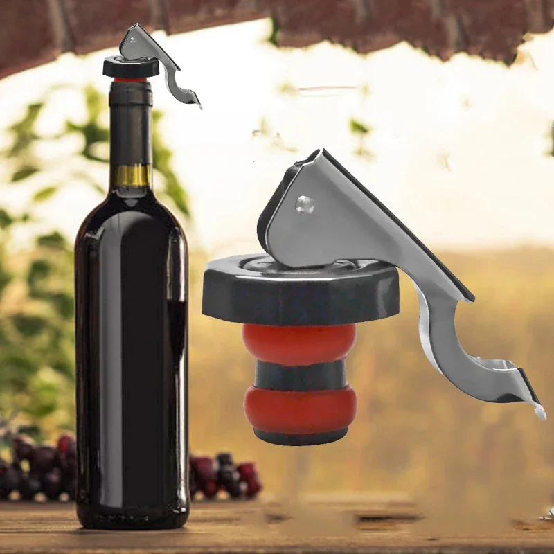 1/5 قطعة سدادة النبيذ ختم الشمبانيا البيرة غطاء البيرة الفلين التوصيل النبيذ التوقف قبعات فراغ الطازجة حفظ زجاجة النبيذ التوصيل برواري