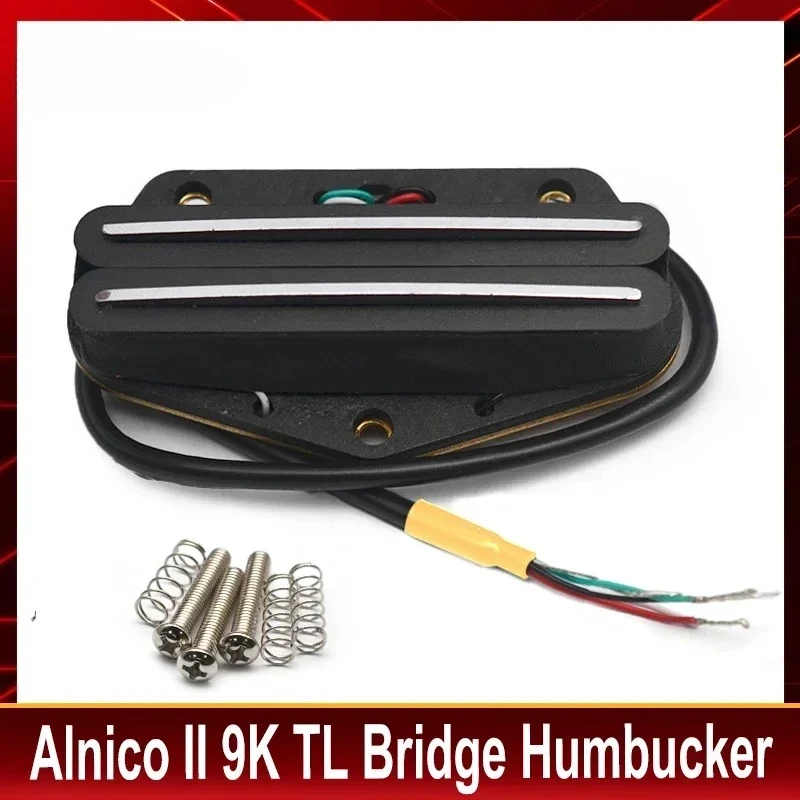 Alnico 2 TL Style Bridge Pickup Double Rail Humucker 4 Conduct Output 9K Alnico II Coil Splitting Electric Guitar Parts