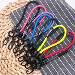Fluorescent Color Key Chain Metal Clip Buckle Keychains Cell Phone Strap Anti-lost Lanyard Hanging Cord Wrist Strap For Keys