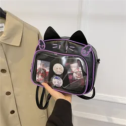 Japanese Kawaii Itabag Women New 2024 Transparent Backpacks Women Large Capacity Ita Backpack School Bags For College Student JK