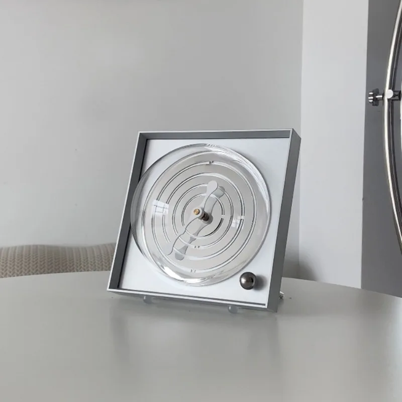 Mirror Finish Desk Clock Bauhaus Style Silent Wall Clocks Minimalist Decorative Tabletop Clock for Living Room Ins Home Decor - Image 4