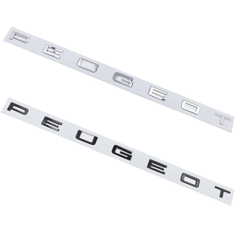 1pcs 3D ABS newest Peugeot Car Rear Letter logo sticker Rear Bumper tail door trunk car rear Emblem styling Accessories